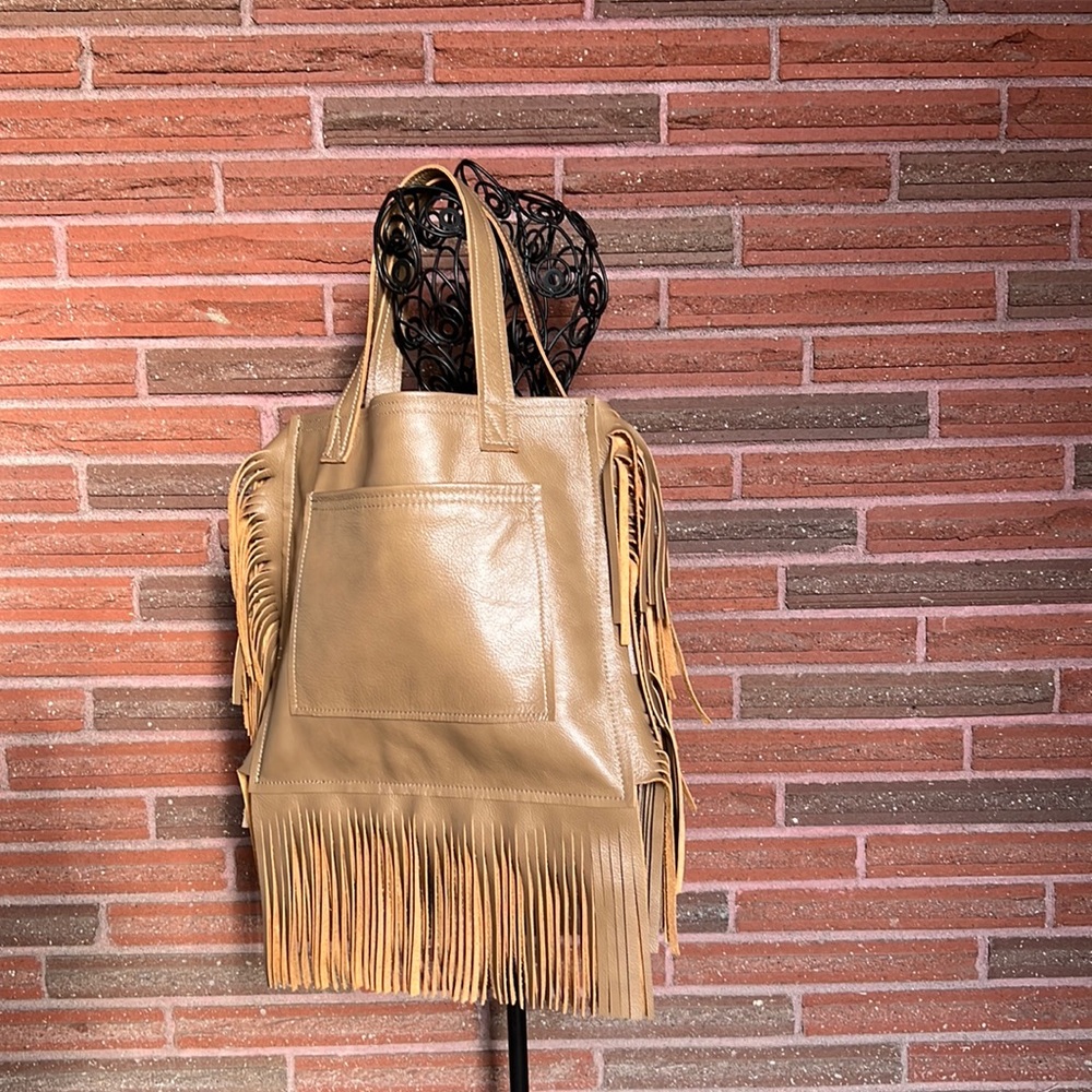 Handmade Leather Fringe Bag